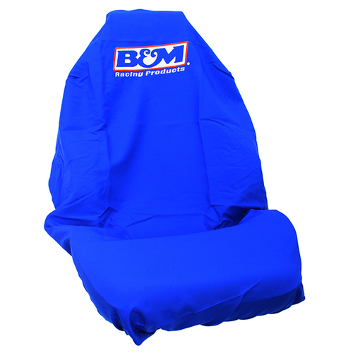 B&M Universal Throw Over Seat Cover Blue with Logo for Bucket Seat BM-THROW