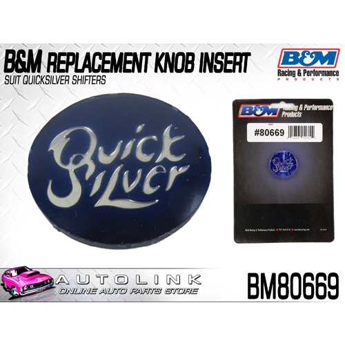 B&M BM80669 KNOB INSERT LABEL FOR QUICKSILVER SHIFTERS 80683 80676 & 80688