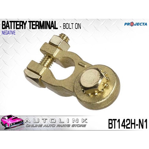 PROJECTA BRASS NEGATIVE HEAVY DUTY BATTERY TERMINAL BOLT TYPE BT142H-N1 x1