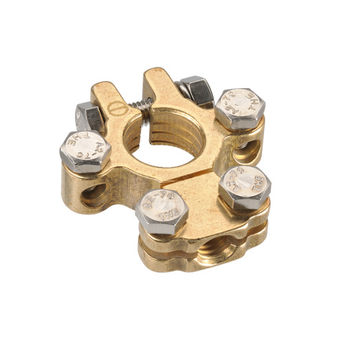 PROJECTA BATTERY TERMINAL BRASS NEGATIVE WITH DUAL AUX INPUTS CABLE 10-6 B&S