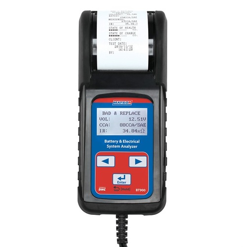 Matson BT900 Digital Battery And System Tester With Printer Inc Storage Case
