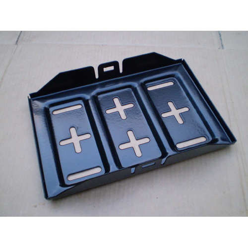 UNIVERSAL BATTERY TRAY SMALL FOR N50 SIZES BATTERIES STEEL WITH VINYL COATING