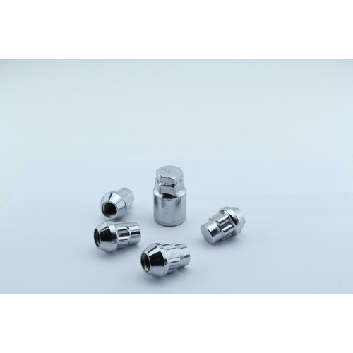 Nice C3LOCK Chrome Wheel Rim Lock Nut Set Thread M12 x 1.5 Cone Seat with Key