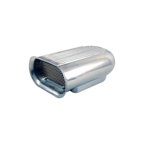 CAL CUSTOMS AIR SCOOP HILBORN STYLE SHORT - SINGLE 4 BARREL CARB MOUNT POLISHED