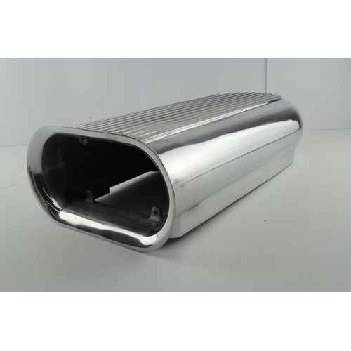 CAL CUSTOMS AIR SCOOP HILBORN STYLE - DUAL 4 BARREL CARBS MOUNT POLISHED FINISH