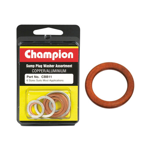 CHAMPION FASTENERS CBB11 COPPER ALLOY SUMP PLUG WASHERS 6 SIZES ASSORTMENT PACK