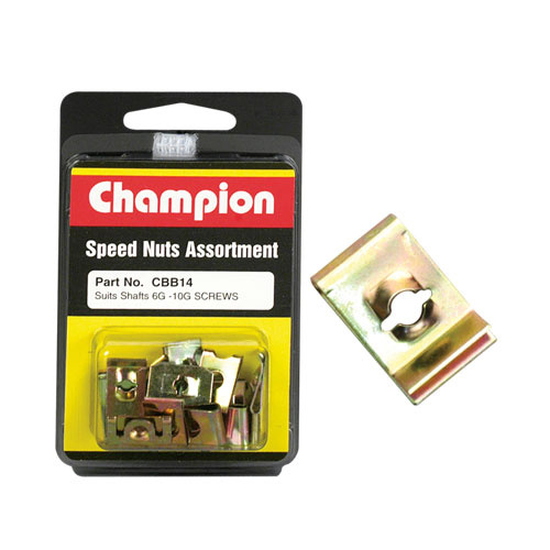 Champion Fasteners CBB14 Speed Nuts 6g to 10g Assortment Pack