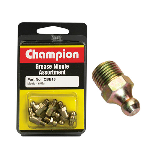 CHAMPION FASTENERS CBB16 METRIC GREASE NIPPLES 6mm ASSORTMENT PACK
