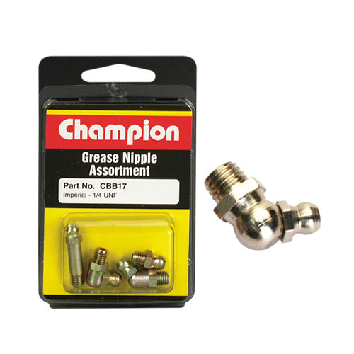CHAMPION FASTENERS CBB17 IMPERIAL GREASE NIPPLES 1/4" UNF ASSORTMENT PACK