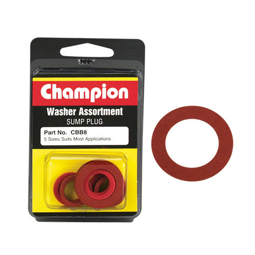 CHAMPION FASTENERS CBB8 FIBRE SUMP PLUG WASHERS 5 POPULAR SIZES ASSORTMENT PACK