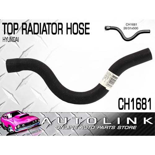 MACKAY CH1681 TOP RADIATOR HOSE FOR HYUNDAI EXCEL 1.5L G4AJ 5/88 - 1989