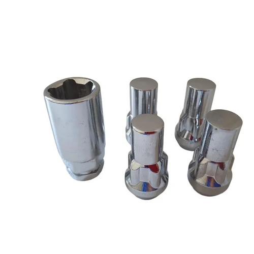 Nice Cl3lock Long Wheel Nut Lock Set M12 Xx1.5 Thread - Tapered Chrome