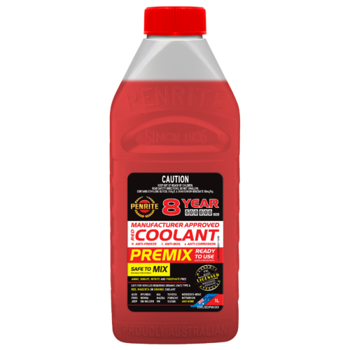PENRITE 8 YEAR 500,000km RED PREMIX COOLANT 1L COOLREDPMX001