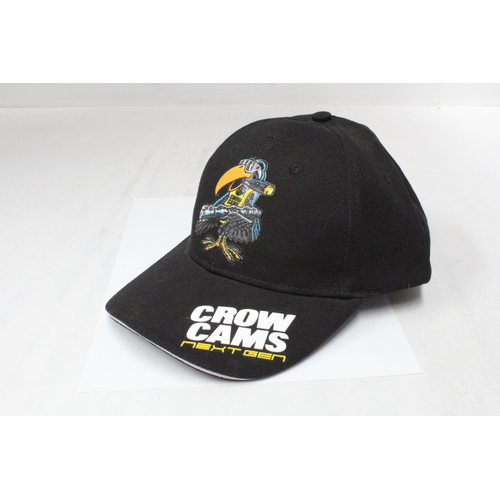 Crow Cams CP2 Baseball Style Cap Black With Crow Bird Logo - Next Gen