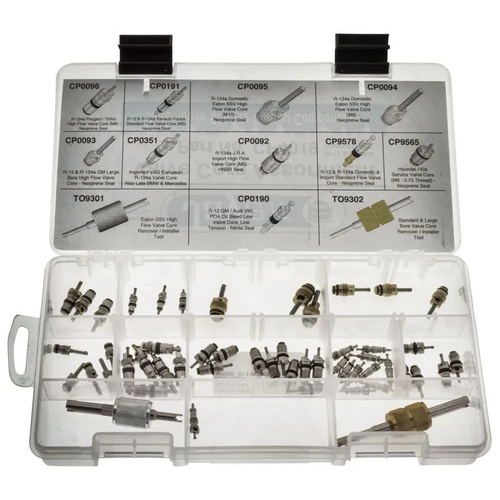 Jayair CP4019 Air Conditioner AC Valve Core Assortment Kit 51 Piece with Tools