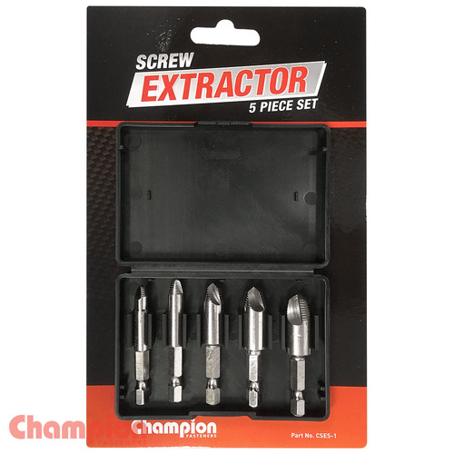 Champion CSES-1 Extractor Drill Bit Set - 5 Piece 6mm to 14mm