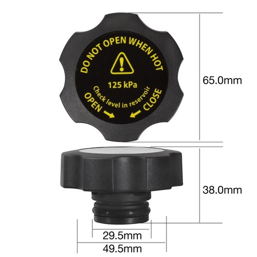 Tridon CX18125 Plastic Radiator Expansion Tank Cap 18 Psi for Ford Holden Models