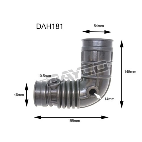 DAYCO AIR INTAKE HOSE FOR DAEWOO MATIZ 3CYL F8CV 1999 - 2004 DAH181 