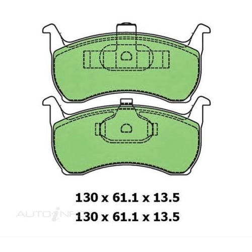 PROTEX DB1108B BLUE FRONT BRAKE PADS FOR FORD FALCON XH EA EB ED EF EF AU1