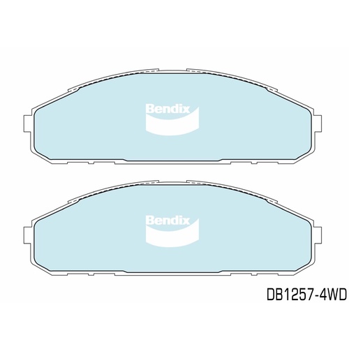 BENDIX FRONT BRAKE PADS FOR FORD MAVERICK DA 4.2L 6CYL 1988 - 1994 DB1257-4WD