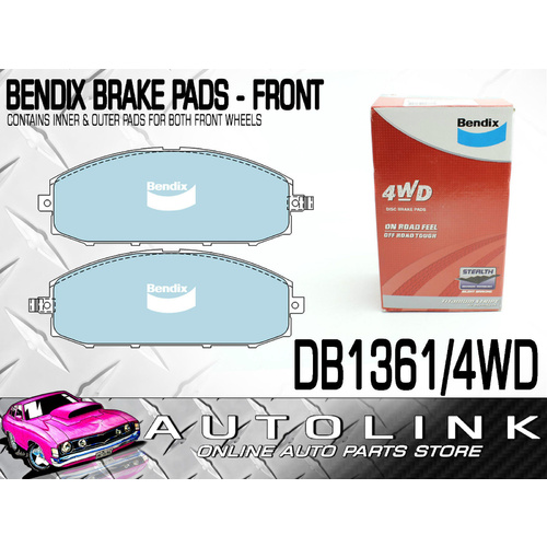 FRONT BENDIX BRAKE PADS DB1361-4WD FOR NISSAN PATROL GU 3.0L ZD30DDTi 00 - 16