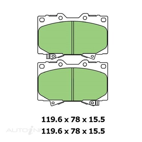 Protex Blue Front Brake Pads DB1365B For Lexus & Toyota Models Check App