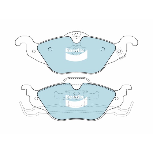 BENDIX FRONT BRAKE PADS FOR HOLDEN ASTRA TS 1.8L 4 STUD 1998 - 2004 DB1424GCT 