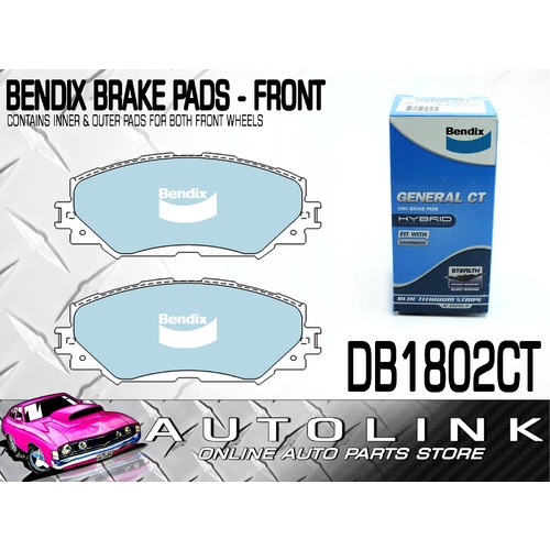 BENDIX BRAKE PADS FRONT FOR TOYOTA RAV4 ACA38 2.4L FWD 4DOOR 4/2010 - 1/2013 
