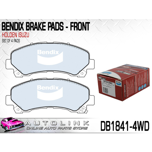 BENDIX BRAKE PADS FRONT FOR HOLDEN COLORADO 3.0lt TD 3.6lt V6 7/2008 - ONWARDS 