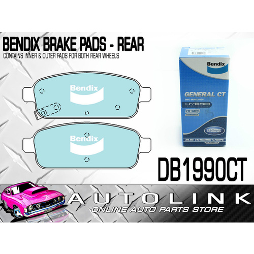 BENDIX DB1990GCT BRAKE PADS REAR FOR CHEV CRUZE 1.4L 1.6L 1.8L 2.0L TD 2009 ON