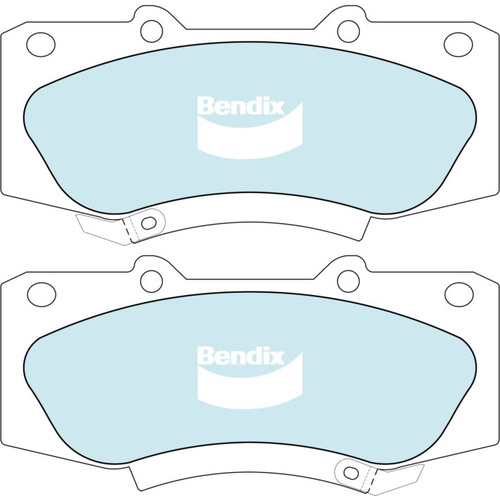 BENDIX DB2221-4WD FRONT BRAKE PADS FOR TOYOTA HILUX GGN25 KUN26 2005 - 2015