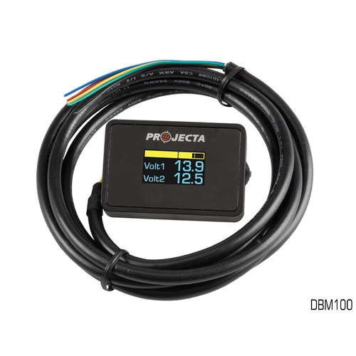 PROJECTA DUAL BATTERY DIGITAL VOLT METER 12/24 VOLT WITH VOLTAGE ALARM DBM100 