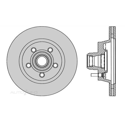 PROTEX DR130 FRONT BRAKE DISC ROTOR FOR FORD FALCON EB ED WITH ABS CHECK APP x1