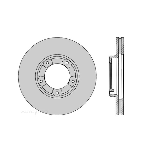 PROTEX DR156 FRONT DISC ROTOR FOR TOYOTA DYNA HIACE HILUX OD 257mm x1