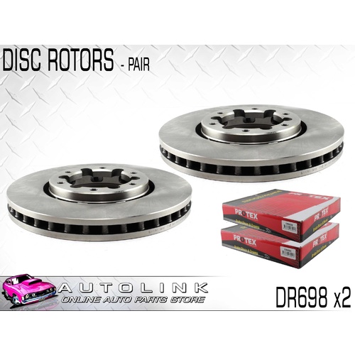 PROTEX FRONT DISC ROTORS FOR NISSAN PATROL GU Y61 4.8L 2001-2012 DR698 (PAIR)