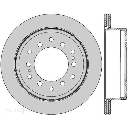 PROTEX DR793 REAR DISC ROTOR FOR TOYOTA PRADO 312mm x1