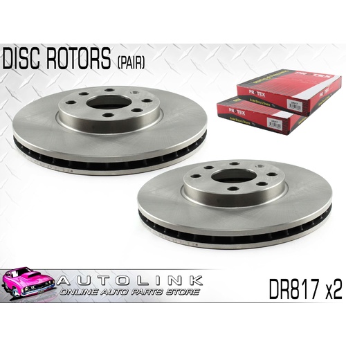 PROTEX FRONT DISC ROTORS - HOLDEN ASTRA TS CD CDX CITY EQUIPE 1998-06 DR817 x2