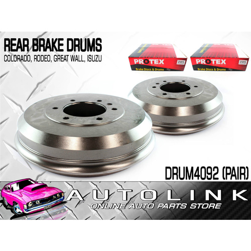 Rear Brake Drum for Holden Rodeo 4WD 2003-2008 / Colorado V6 2008-On x2