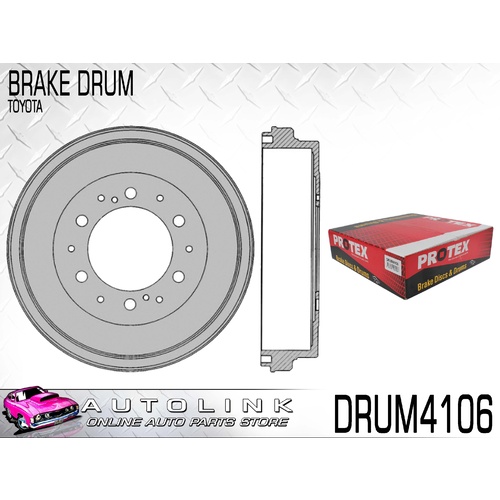 PROTEX DRUM4106 REAR BRAKE DRUM FOR TOYOTA HIACE KDH TRH SERIES 106mm HOLE
