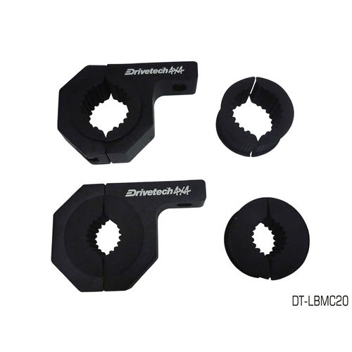 DRIVETECH BLACK LED LIGHT BAR MOUNTING CLAMP FOR 2" BAR PAIR DT-LBMC20