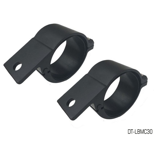 DRIVETECH BLACK LED LIGHT BAR MOUNTING CLAMPS FOR 3" BAR PAIR DT-LBMC30