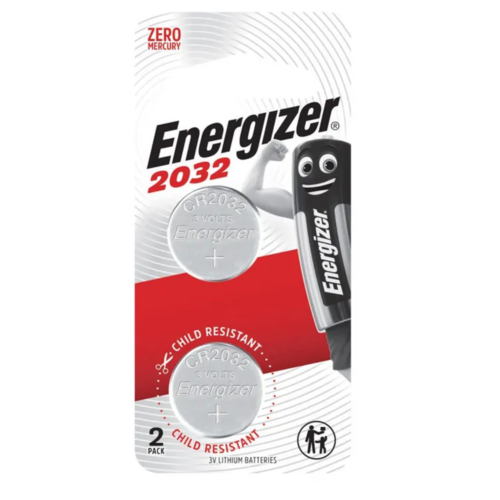 ENERGIZER CR2032 LITHIUM 3V COIN BATTERIES TWIN PACK E-CR2032BP2