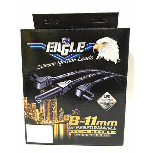 Eagle E98001 Blue 9mm Ignition Lead Set Universal V8 W/ STD Cap 90° & 180° Plug