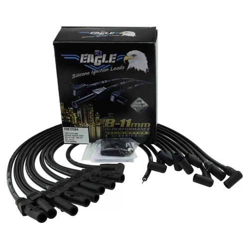 Eagle E98125BK Ignition Lead Set 9mm Around R/C for Ford 302 351 Cleveland V8 HEI Cap