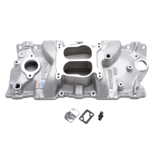 Edelbrock ED2101 Performer Intake Manifold Dual Plane Non EGR for SB Chey