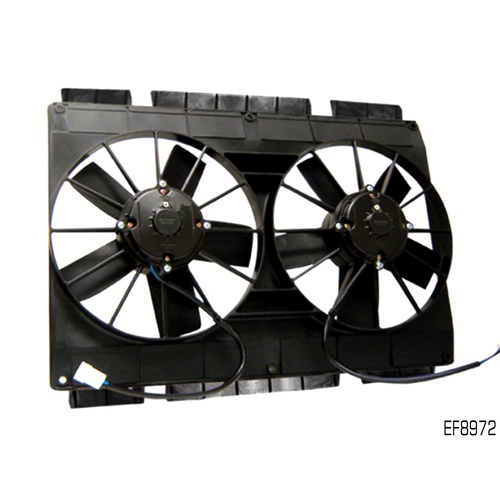 MARADYNE EF8972 DUAL 11” MACH TWO FANS & SHROUD 12V 225W - CROSSFLOW RADIATORS