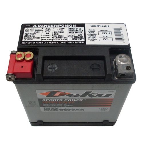 Deka ETX14 ATV Battery 220cca For Yamaha Snowmobile 500cc 998cc 