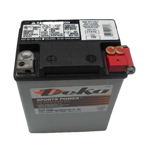 Deka ETX15L Motorbike Battery 220cca Right Hand Positive 