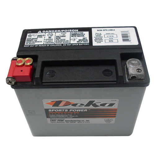 Deka ETX16 Battery 325cca 175L x 100W x 155HT mm for Motorbike Harley Davidson