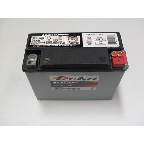 DEKA ETX18L AGM BATTERY 340cca FOR MOTOR BIKE HARLEY DAVIDSON JETSKI UNIVERSAL